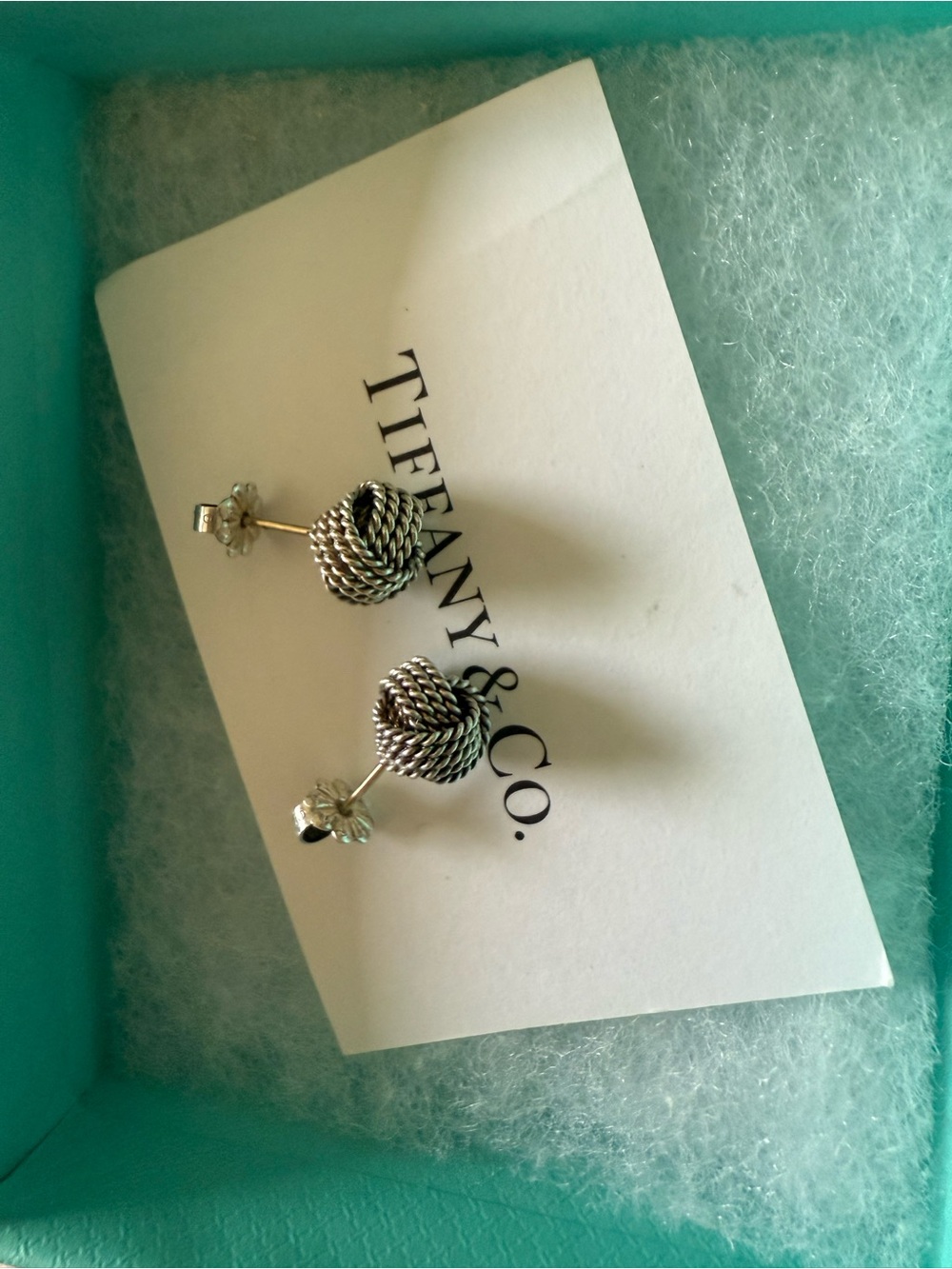 Tiffany & Co. Rope Knot Sterling Silver Stud Earrings